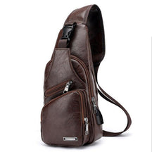Bolsa Transversal Masculina em Couro Buble