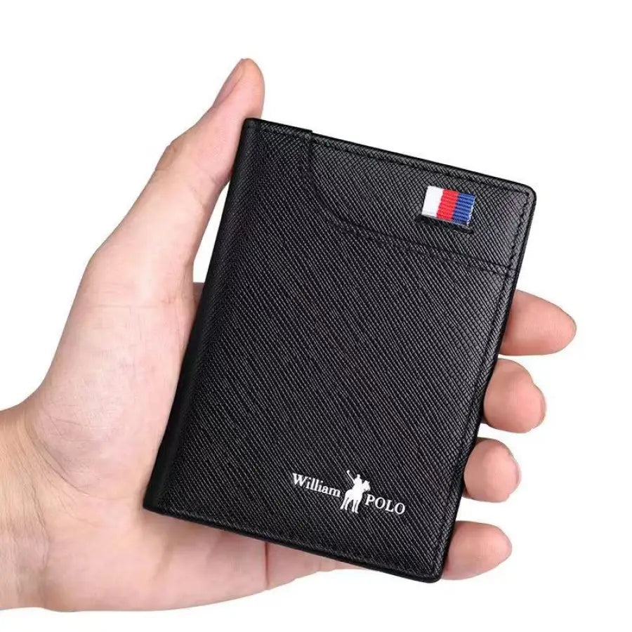 Carteira Masculina Compacta em Couro Lotus