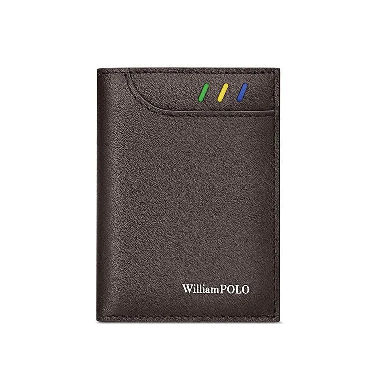 Carteira Slim de Couro Masculina William Polo Maximus