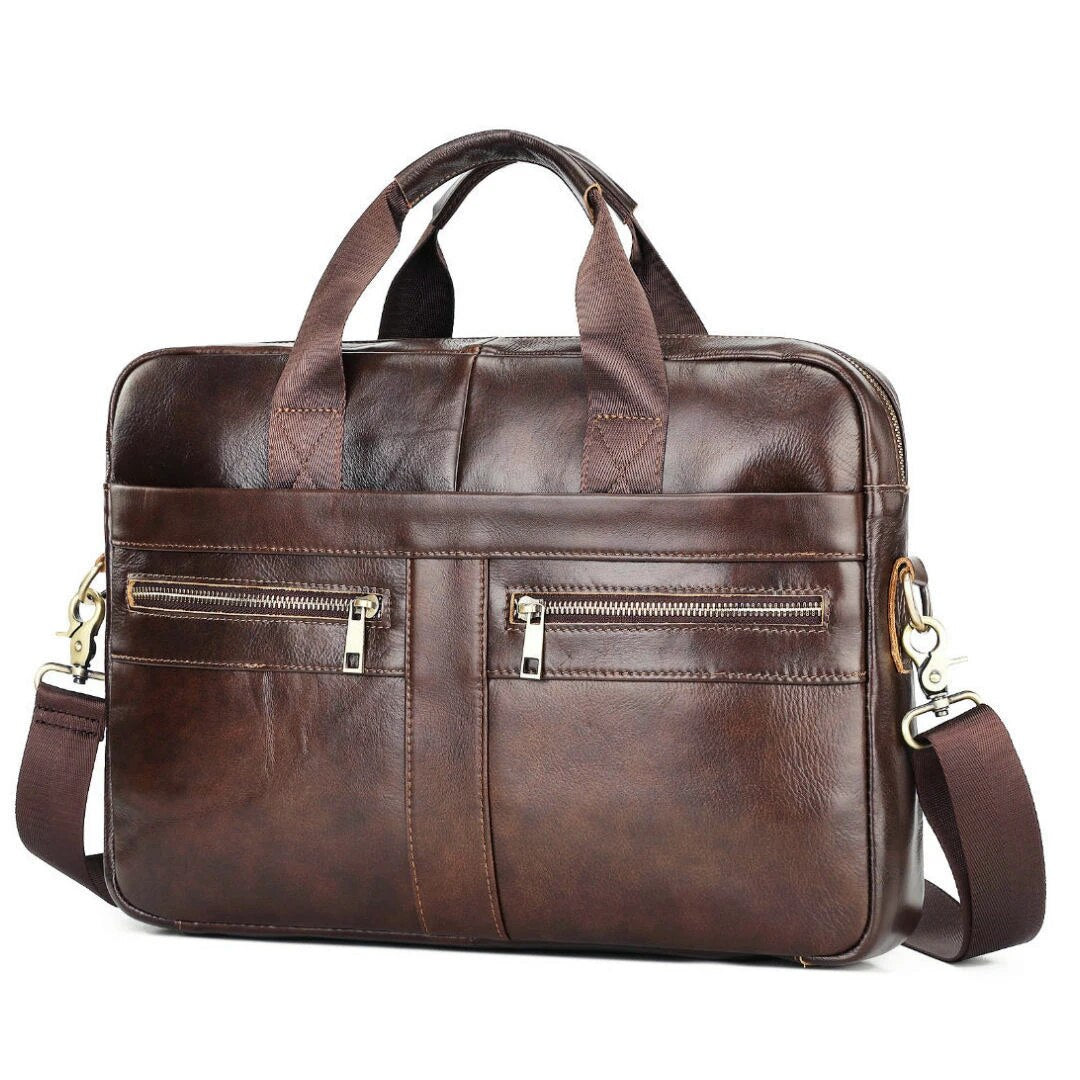 Bolsa Masculina de Couro Genuíno VT Collection
