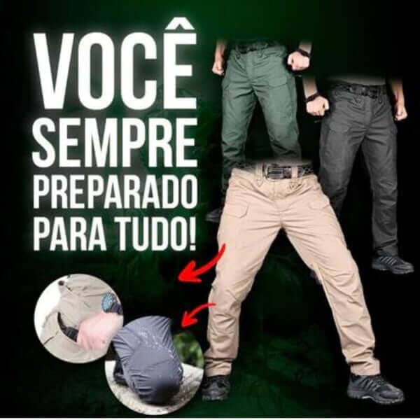 Calça Military Tactical Ultra Resistente e Impermeável + Cinto de BRINDE