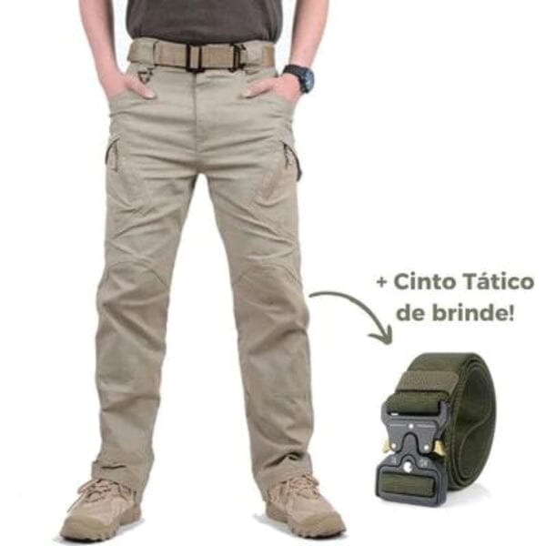 Calça Military Tactical Ultra Resistente e Impermeável + Cinto de BRINDE