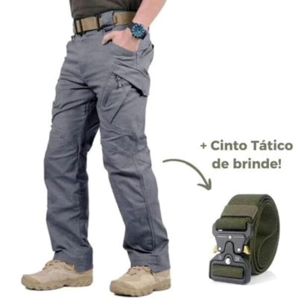 Calça Military Tactical Ultra Resistente e Impermeável + Cinto de BRINDE