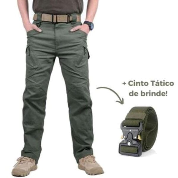 Calça Military Tactical Ultra Resistente e Impermeável + Cinto de BRINDE