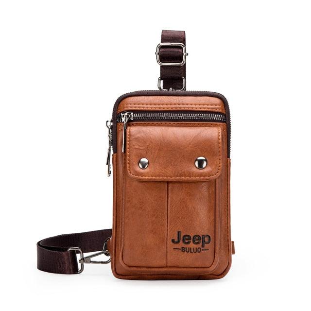 Bolsa Transversal Masculina em Couro Italiano